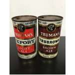 VINTAGE Truman's Flat Top Beer Cans | Brown & Light Ale | Export Size 