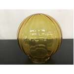 RETRO Amber Sphere Light Shade | Ribbed Glass | 13.5 cm Diameter