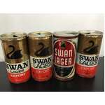 VINTAGE Swan Lager Export Steel Beer Cans x 4