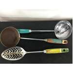 VINTAGE Wooden Handled Utensils - Lot of 3 - Made in England 