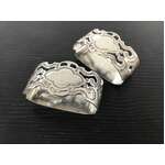 VINTAGE Pair of Silver Plate Napkin Rings | Pierced Design | Stokes & Sons Australia