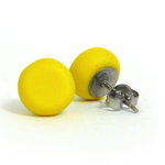 Polymer Stud Earrings - Basic Range - Cadmium Yellow - On A Whim Designs