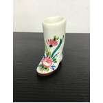 VINTAGE Miniature Ceramic Boot Ornament - Handpainted - Italy 
