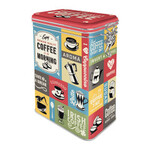 Coffee Storage Tin - Clip Top - Retro