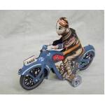 Blue Motorcycle Wind Up Tin Toy