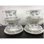 VINTAGE Queen Anne Sonata Tea Cup Trios - Lot of 4