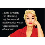Accidentally Watch 3 Seasons - Funny Fridge Magnet - Retro Humour