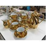 VINTAGE Avondale Australia Gold Swirl Coffee Set For 6