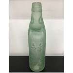 ANTIQUE Late Rowlands Lewis Pictorial Miner & Farmer Codd Marble Bottle | Ballarat & Melbourne 
