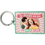 The Boobs Are Real The Smile Is Fake | Key Ring | Nostalgic Art
