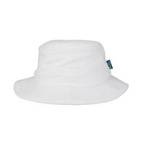 Terry Towelling Bucket Hat | White | Size M | Wide Brim | Unisex Beach Style | Australian Design