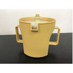 RETRO Tupperware Sugar Bowl w Push Button Lid | Harvest Gold 