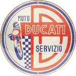 Ducati Motorcycles Domed Round Tin Sign | 35 cm | Nostalgic Art