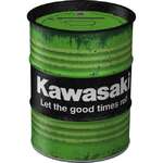 Kawasaki Oil Barrel Money Box Tin | Nostalgic Art