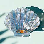 Kingston Jewellery Blue Sea Shell Acetate Hair Claw Clip