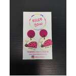 Lady Bird Earrings | Wooden Dangle 25 mm | Elise Gow