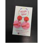 Pink Prawn Earrings | Wooden Dangle 25 mm | Elise Gow