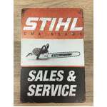 Stihl Chainsaws Sales & Service | Retro Tin Sign | 20 x 30 cm | Portrait 