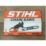Stihl Chainsaws Sales Service Repair | Retro Tin Sign | 20 x 30 cm Landscape