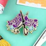Measure Twice, Cuss Once Lapel Pin | Jubly-Umph Originals