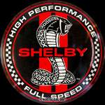 Shelby Cobra Domed Round Tin Sign | 35 cm | Nostalgic Art