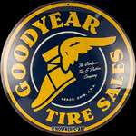 Goodyear Domed Round Tin Sign | 35 cm | Nostalgic Art