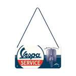 Vespa Service | Nostalgic Art | Hanging Tin Sign 20x10cm