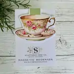 Vintage Teacup Magnetic Bookmark | Pink Rose