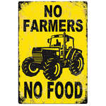 No Farmers No Food | Tin Sign | 20 x 30 cm | Portrait