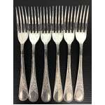 VINTAGE Embassy Rose EPNS Silver Plate Large Forks x 6
