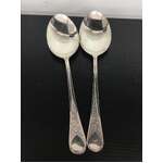 VINTAGE Embassy Rose Silver Plate Serving Spoons x 2