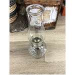 VINTAGE Glass Paraffin Oil Lamp | Embossed Rose Motif