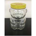 VINTAGE 1988 Kraft Peanut Butter Teddy Bear Jar | Yellow Metal Lid 