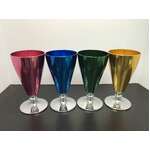 VINTAGE Fiesta Ware Anodised Aluminium Goblets x 4