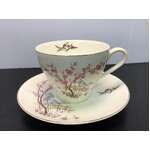 VINTAGE J&G Meakin Tea Cup & Saucer | Cherry Trees & Birds