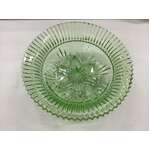 ART DECO Sowerby Green Glass Bowl | 21.5 cm Diameter