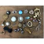 VINTAGE Sterling Bakelite Signed Micro Mosiac Jewellery Lot | 30 Wearable Pieces