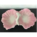 VINTAGE Thomas Lawrence Falcon Ware Pink Double Leaf Dish