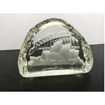 VINTAGE Crystal Souvenir Paperweight | Sydney Harbour Bridge & Opera House