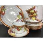 VINTAGE Lustreware Tea Cup Trio x 4 & Serving Plate