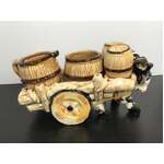 VINTAGE Donkey & Cart Salt Pepper Shaker Cruet Set