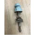 VINTAGE Blue Ceramic Insulator On Metal Peg | 1981