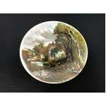 VINTAGE Poole Pottery Plate | English Rural Waterside Scene | 15 cm Diameter