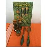 RETRO Ceramic & Wood Salad Set | Pepper & Salt Grinder & Servers & Mustard Pot