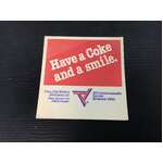 VINTAGE Coca-Cola Bar Coaster | 1982 Commonwealth Games 
