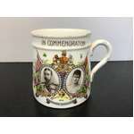ANTIQUE 1911 Coronation Mug King George V & Queen Mary | Devon Ware