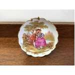 VINTAGE Limoges Miniature Plate with Stand | Ladies in the Garden