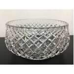 VINTAGE Diamond Cut Crystal Bowl | Large & Heavy | 18.2 cm Diameter 