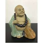 VINTAGE Wan Jiang Ceramic Laughing Buddha Ornament | 13 cm Tall