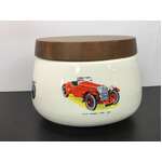 VINTAGE Whitecross Italy Tobacco Jar | Classic Car Motif 